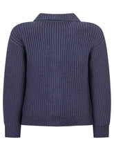 Emporio Armani Blue Cardigan for Boys with Logo - COLLEZIONE TEAM EC | $store$