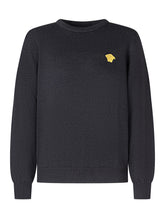 Versace Kids Maglione Nero con Logo Medusa Oro - Abbigliamento Bambini | $store$