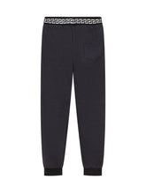 Versace Kids Pantaloni Sportivi Neri con Fascia Logo - Abbigliamento Bambini | $store$