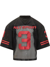 Willy Chavarria Black Mesh Sports Jersey with Number - COLLEZIONE TEAM EC | $store$