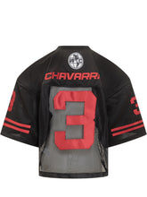 Willy Chavarria Black Mesh Sports Jersey with Number - COLLEZIONE TEAM EC | $store$