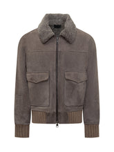 Giocasta Giacca in Montone Scamosciato con Collo in Shearling - Abbigliamento Uomo | $store$