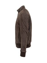 Dfour Giacca in Camoscio Marrone con Collo Alto - Abbigliamento Uomo | $store$