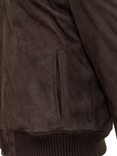 Dfour Giacca in Camoscio Marrone con Collo Alto - Abbigliamento Uomo | $store$