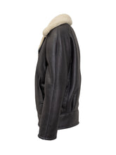 Giocasta Black Leather Jacket with Shearling - COLLEZIONE TEAM EC | $store$