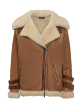 Giocasta Leather Jacket with Shearling - COLLEZIONE TEAM EC | $store$