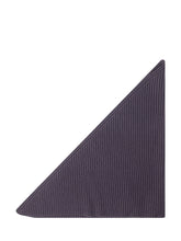 Grey Ribbed Knit Triangle Scarf - COLLEZIONE TEAM EC | $store$