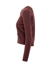 Cardigan Alpha Studio Bordeaux con Bottoni Rivestiti - Abbigliamento Donna | $store$