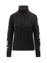 MC2 Saint Barth Black Wool Turtleneck with Cable Knit - COLLEZIONE TEAM EC | $store$