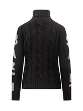 MC2 Saint Barth Black Wool Turtleneck with Cable Knit - COLLEZIONE TEAM EC | $store$