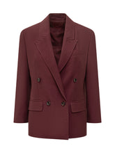 Marella Co-Design Fluid Double-Breasted Bordeaux Blazer - COLLEZIONE TEAM EC | $store$