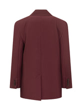 Marella Co-Design Fluid Double-Breasted Bordeaux Blazer - COLLEZIONE TEAM EC | $store$