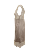 Marella Co-Design Beige Satin and Lace Mini Dress - COLLEZIONE TEAM EC | $store$