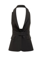 Marella Co-Design Black Halter Neck Vest with Belt - COLLEZIONE TEAM EC | $store$