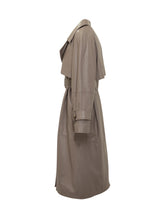 Marella First Class Taupe Leather Trench with Belt - COLLEZIONE TEAM EC | $store$