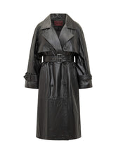 Double-Breasted Leather Coat - COLLEZIONE TEAM EC | $store$