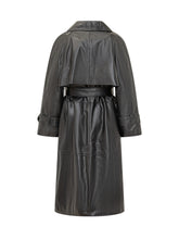 Double-Breasted Leather Coat - COLLEZIONE TEAM EC | $store$