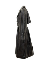 Double-Breasted Leather Coat - COLLEZIONE TEAM EC | $store$