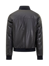 Renzo Cenci Bomber in Pelle con Finiture a Costine - Abbigliamento Uomo | $store$