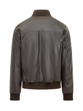 Renzo Cenci Bomber in Pelle con Finiture a Costine - Abbigliamento Uomo | $store$