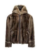 Yves Salomon Brown Shearling Hooded Jacket - COLLEZIONE TEAM EC | $store$