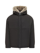 Yves Salomon Parka Nero con Cappuccio in Pelliccia - Abbigliamento Uomo | $store$