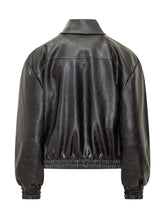 Giacca MSGM in Pelle Nera con Tasche Frontali - Abbigliamento Donna | $store$