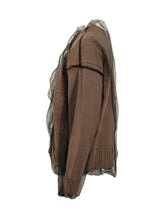 Msgm Knit Cardigan with Tulle Overlay - COLLEZIONE TEAM EC | $store$