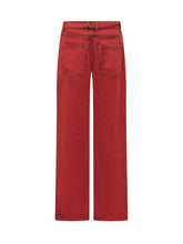 Jeans Wide-Leg Rosso MSGM - Abbigliamento Donna | $store$