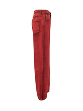 Jeans Wide-Leg Rosso MSGM - Abbigliamento Donna | $store$