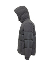 Add Black Puffer Jacket with Hood - Add | $store$