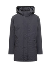 Add Long Black Hooded Parka - Add | $store$