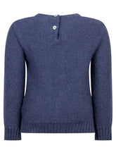 L Orso Bruno Blue Cable Knit Sweater - COLLEZIONE TEAM EC | $store$