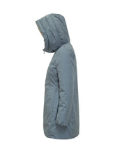 Add Long Light Blue Puffer Jacket with Hood - Add | $store$