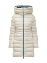 Add Long Light Blue Puffer Jacket with Hood - Add | $store$