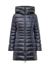 Add Long Black Puffer Coat with Hood - Add | $store$