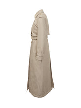 Add Long Double-Breasted Beige Trench Coat - Add | $store$